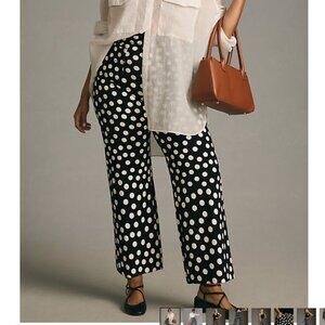 Maeve Colette Ponte Crop Wide-Leg Pant